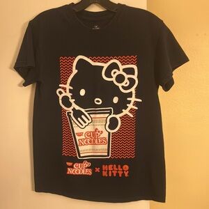 🎀Hello Kitty x Cup Noodles rare htf graphic t shirt sz S EUC